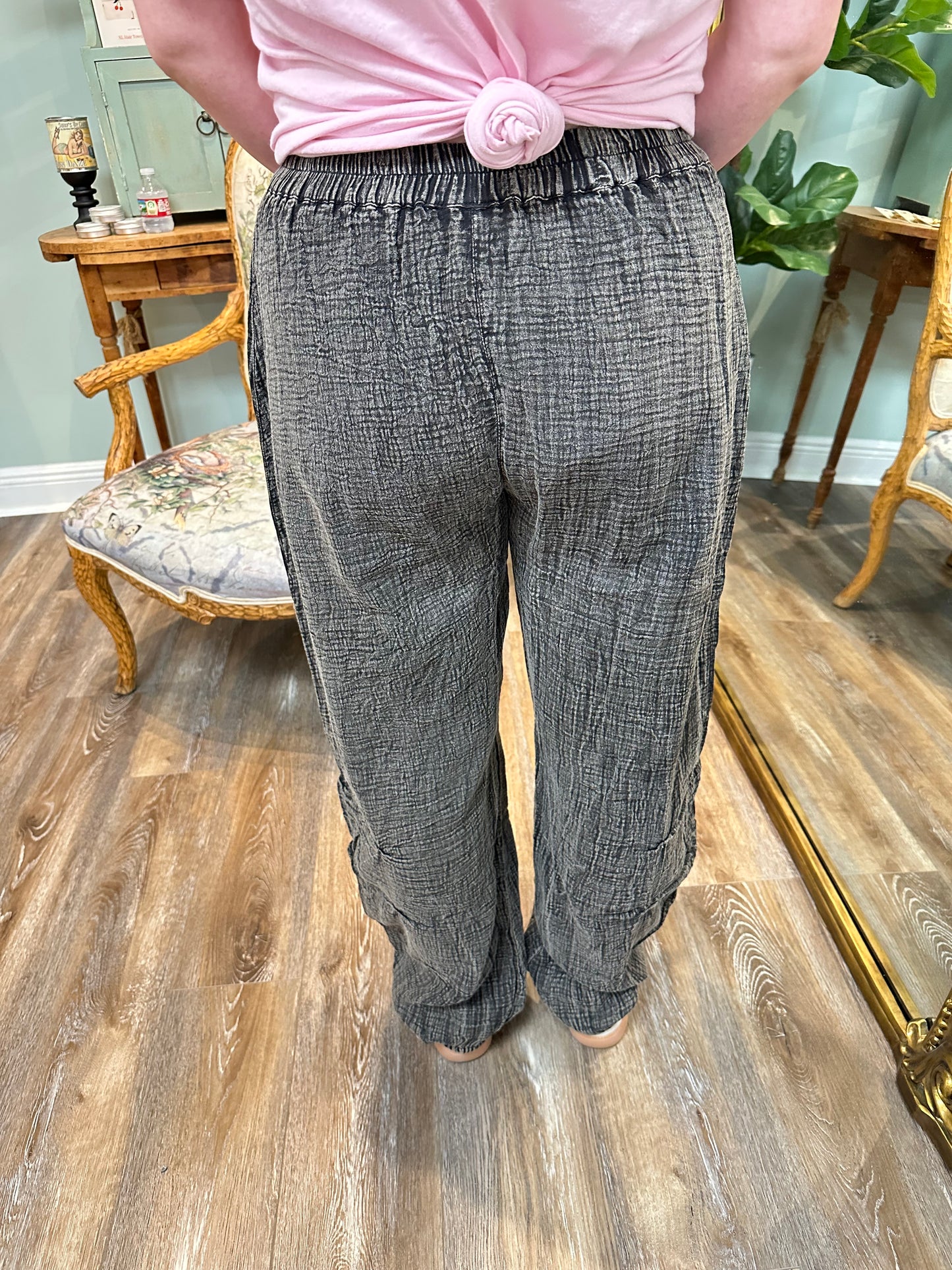 Gauze Joggers with Pocket
