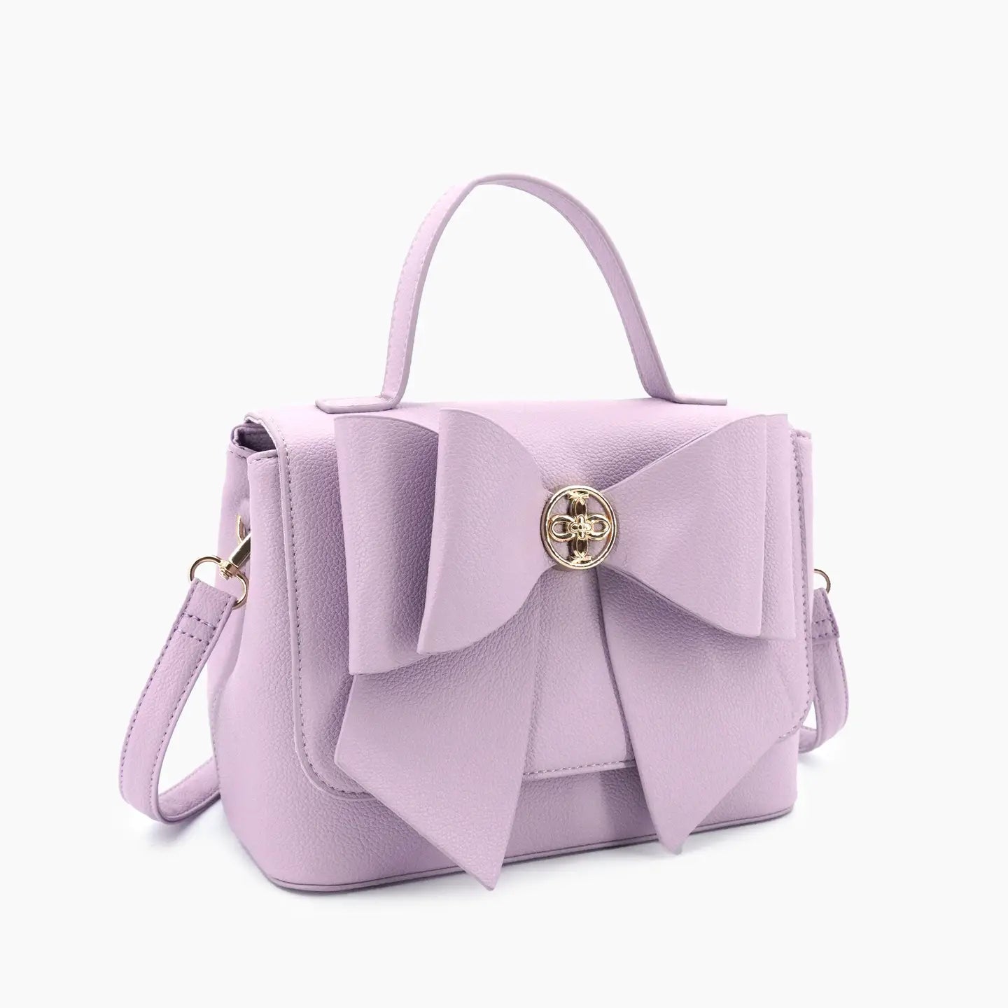Eva Elegant Double Bow Crossbody - Lilac