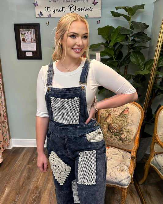 Indigo Patchwork Coveralls