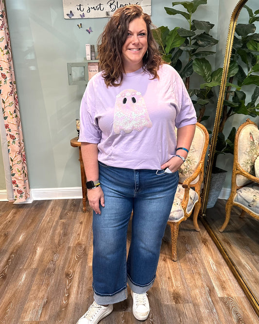 Mid Rise Cropped Straight Cuffed Leg