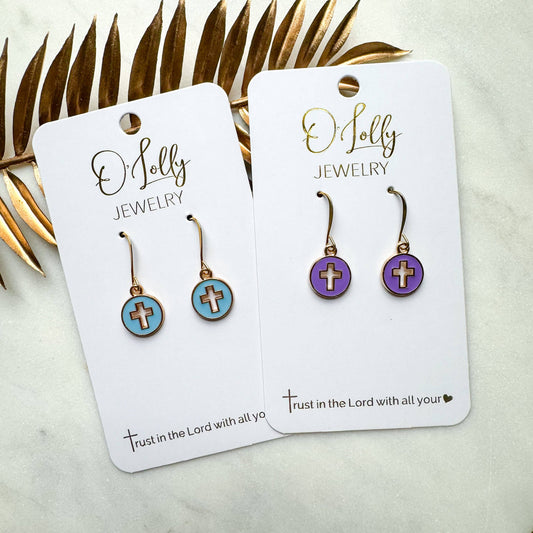 Circle Cross earrings