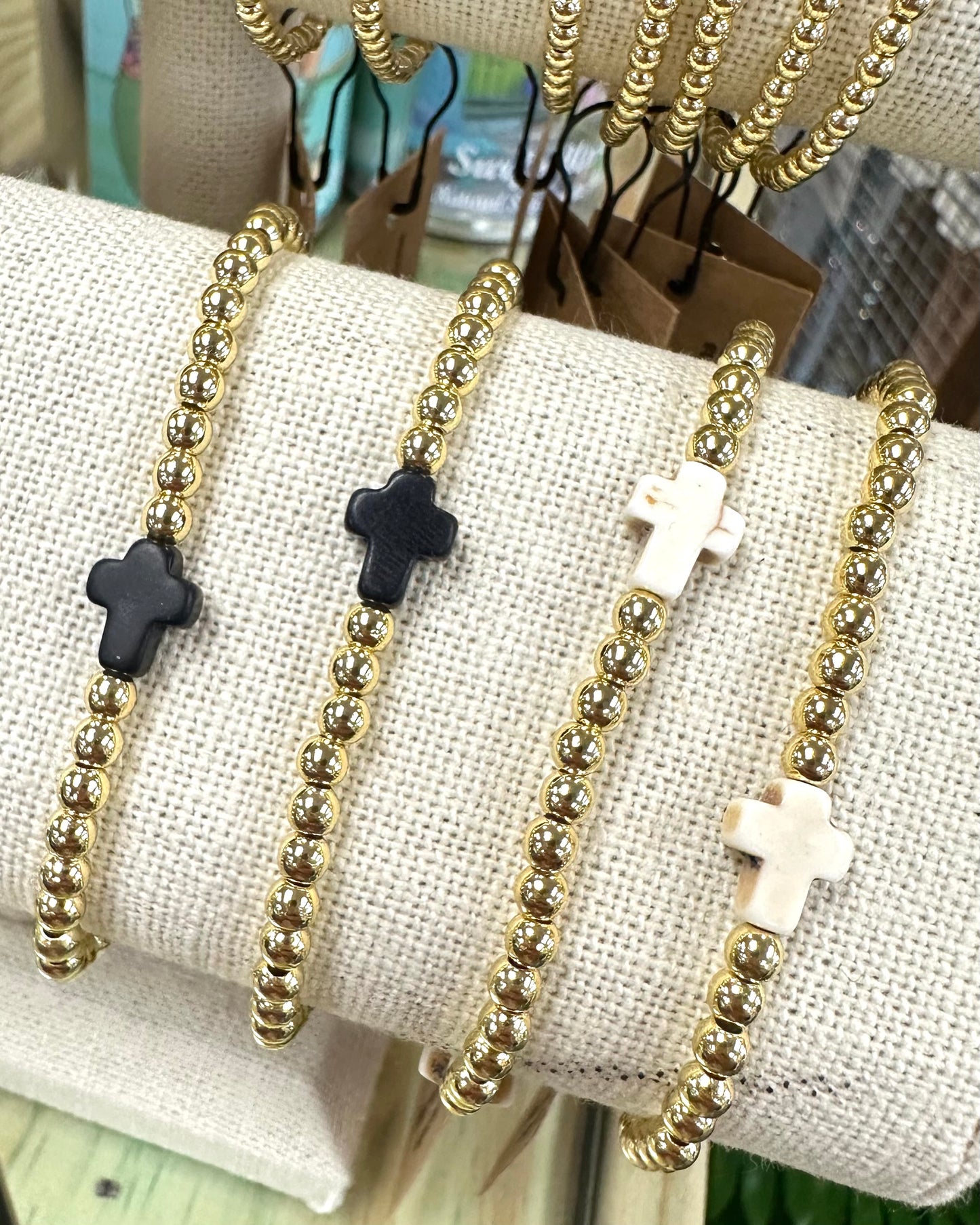 Gold Bracelet with Cross