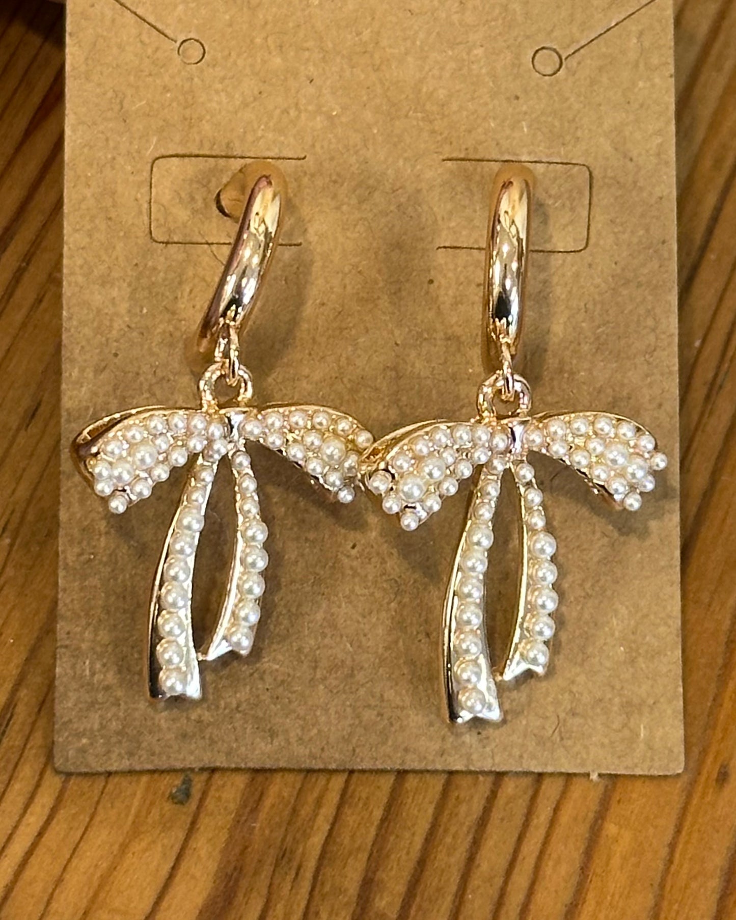 Pearl Bow Earrings
