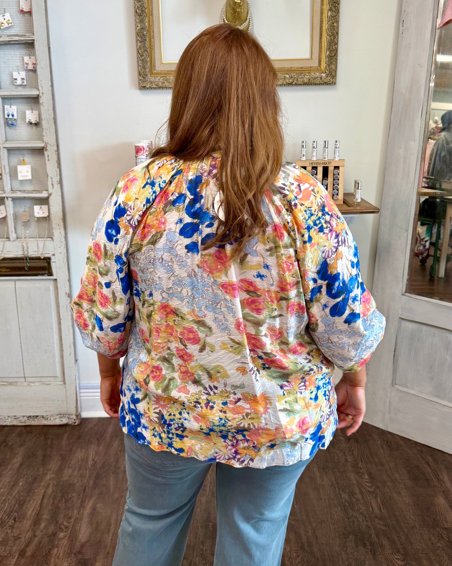 Watercolor Floral Blouse