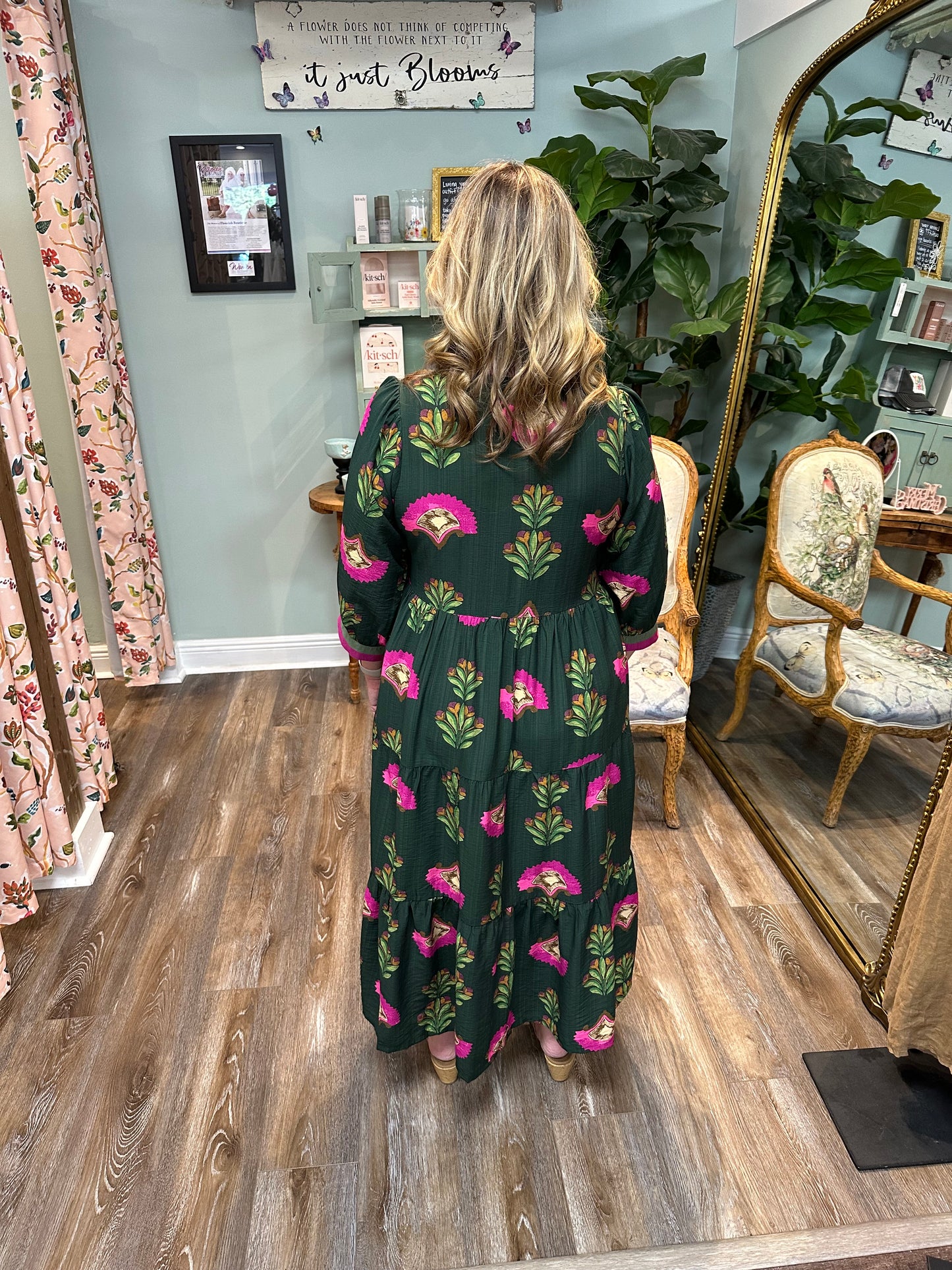 Forest Green Midi Dress