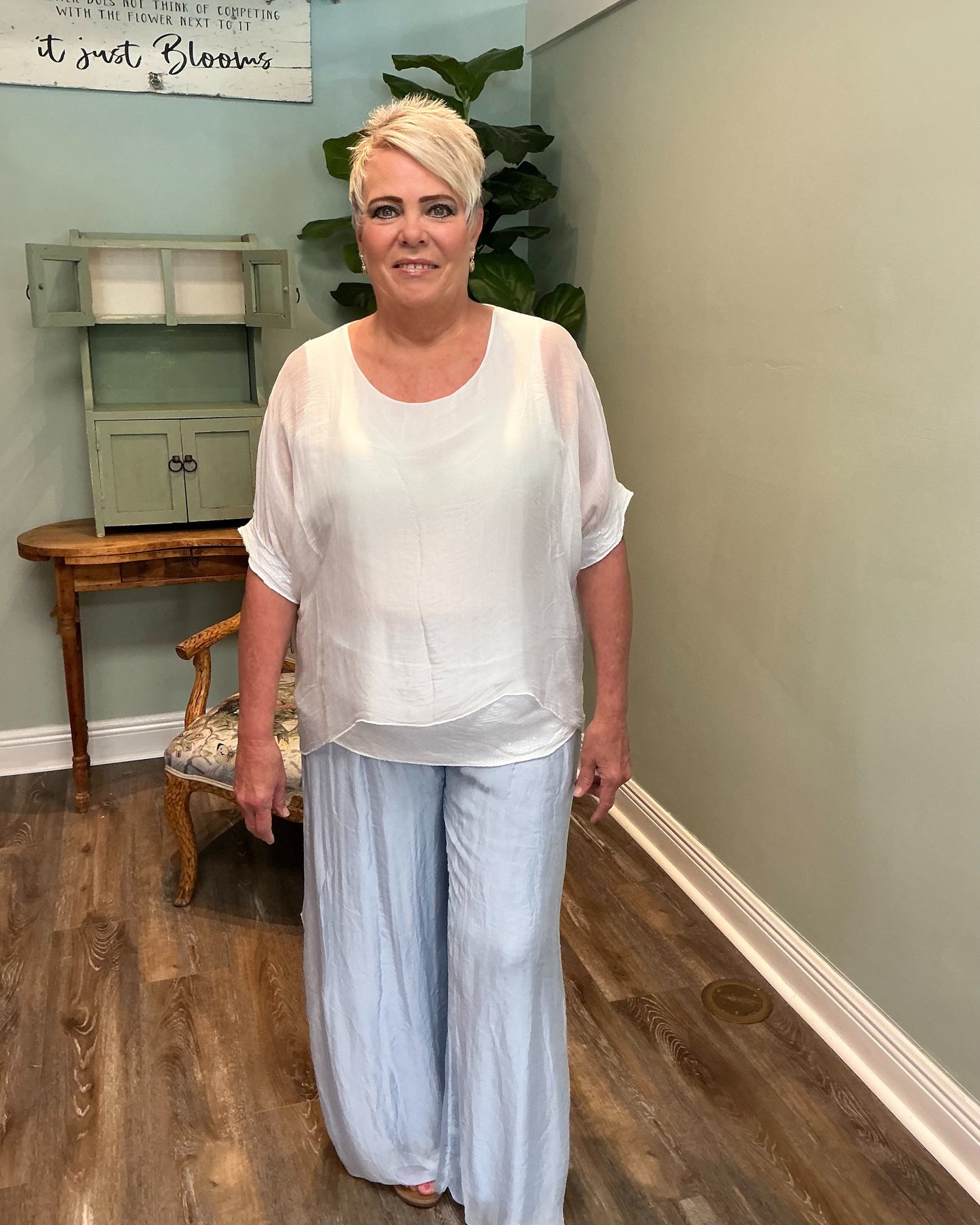 Sequin Hem Top