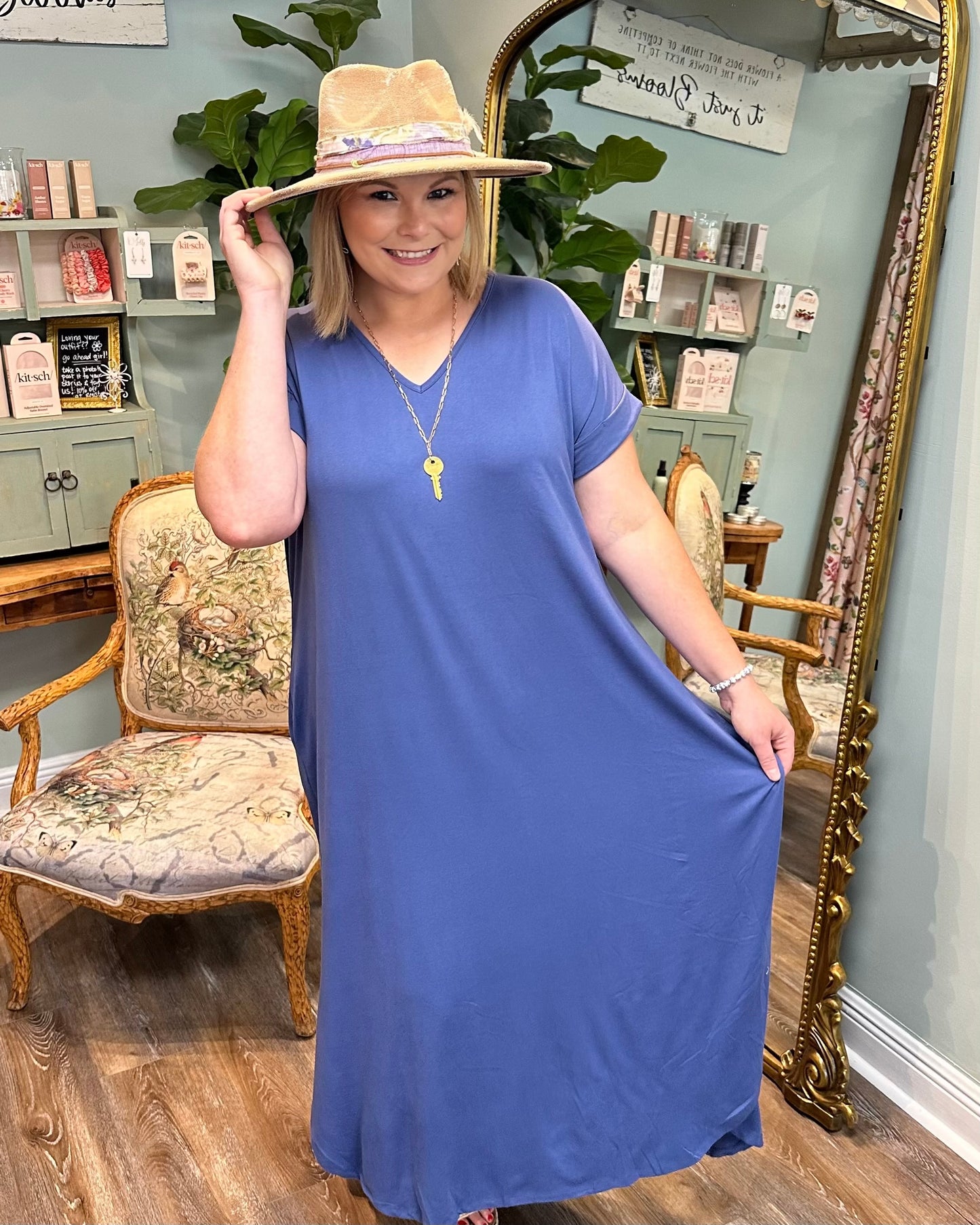 Soft Round Hem Maxi Dress