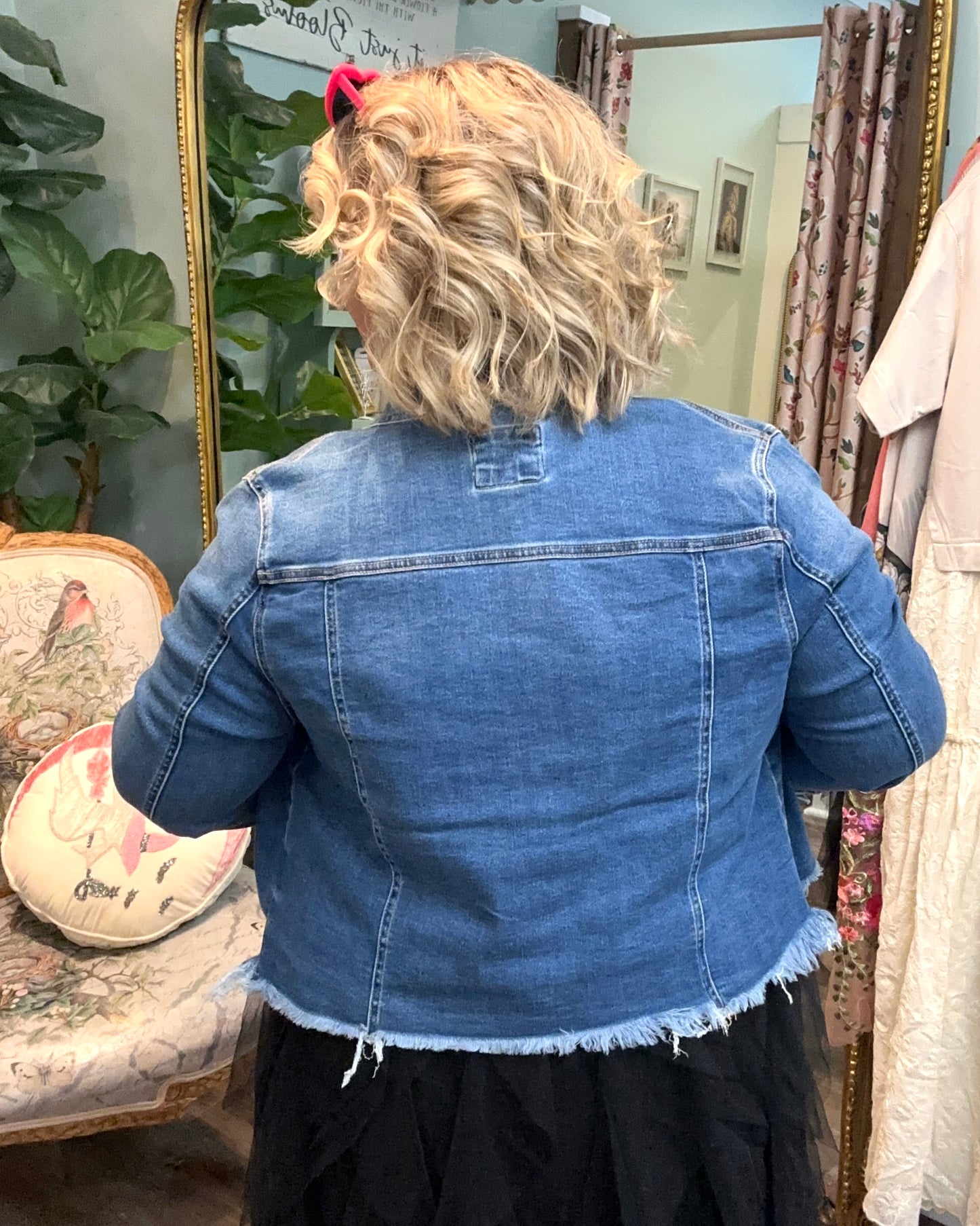 Risen Frayed Denim Jacket