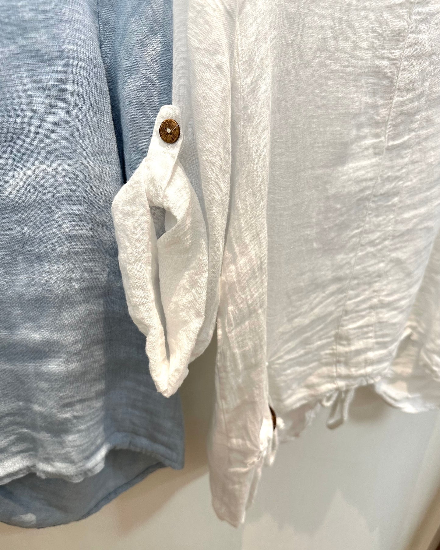 Side Knot Pocket Linen Top