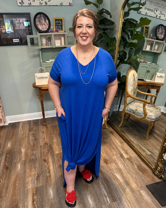 Royal Blue Soft Maxi Dress