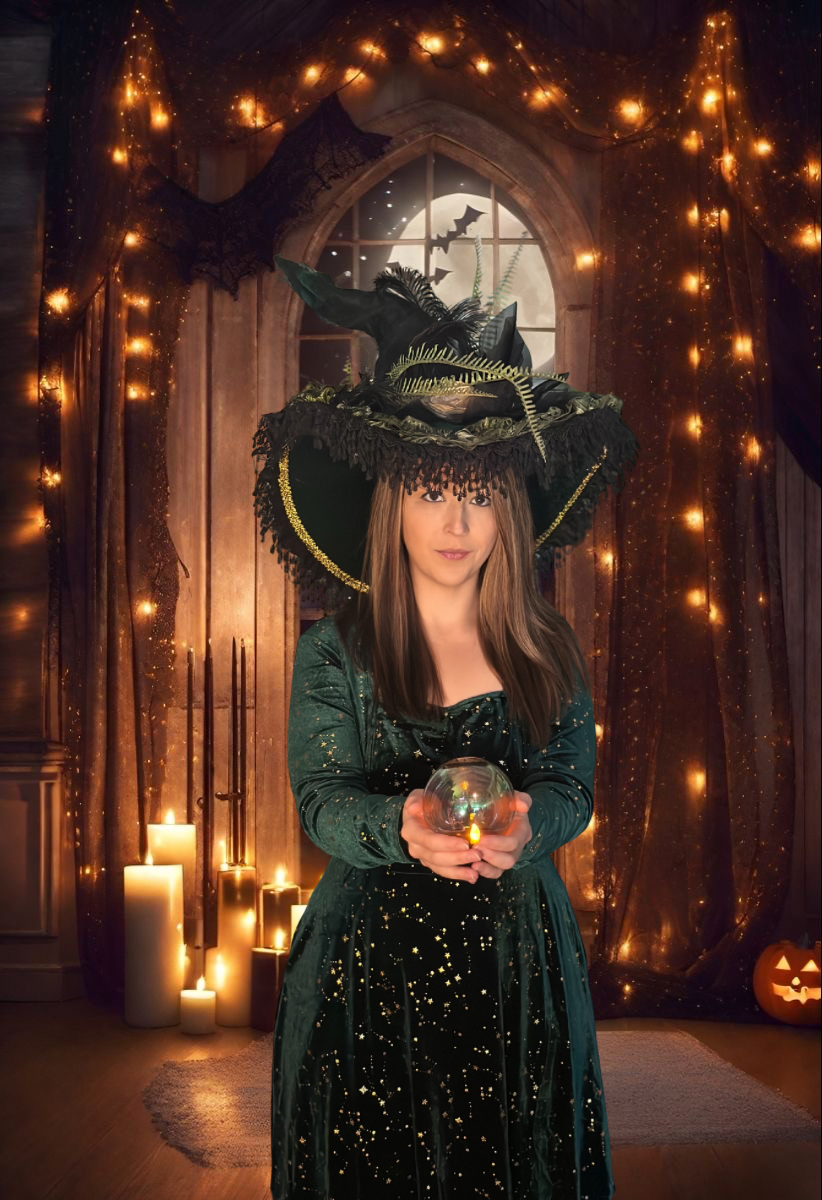 Hunter Green Star Print Dress