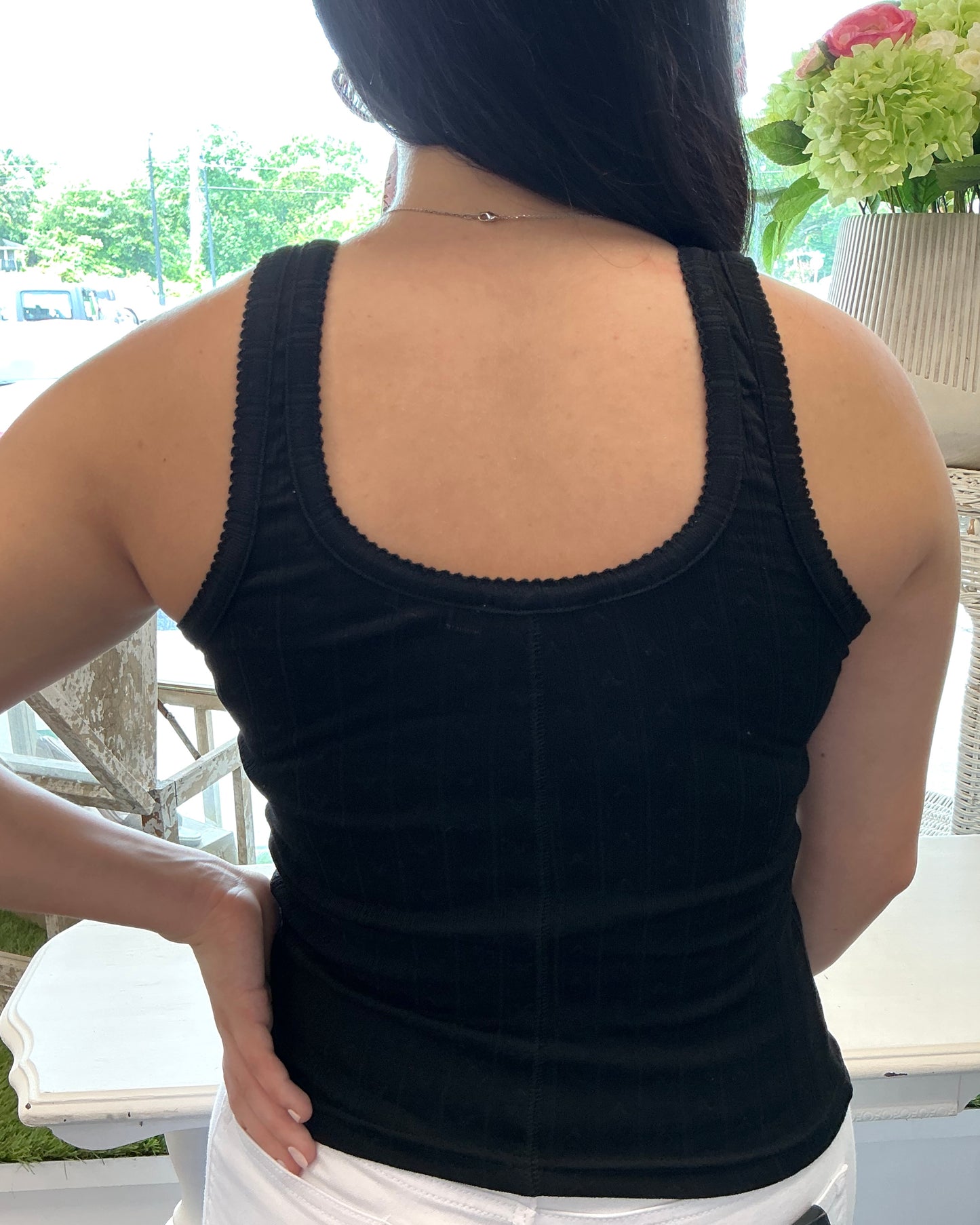 Fitted Black Tank