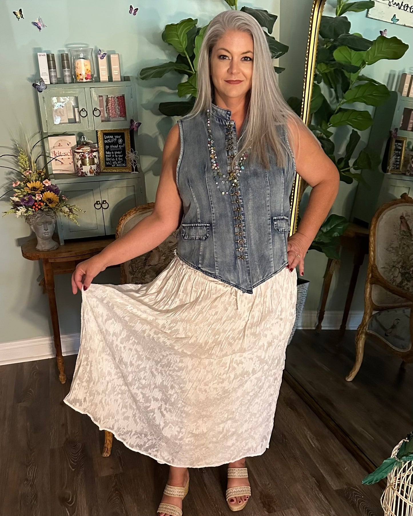 Vanilla Lace Maxi Skirt