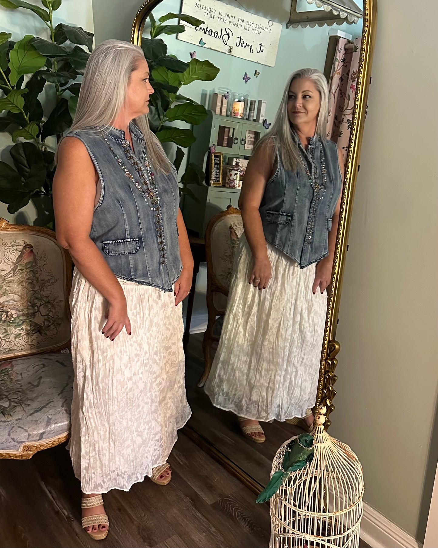 Vanilla Lace Maxi Skirt