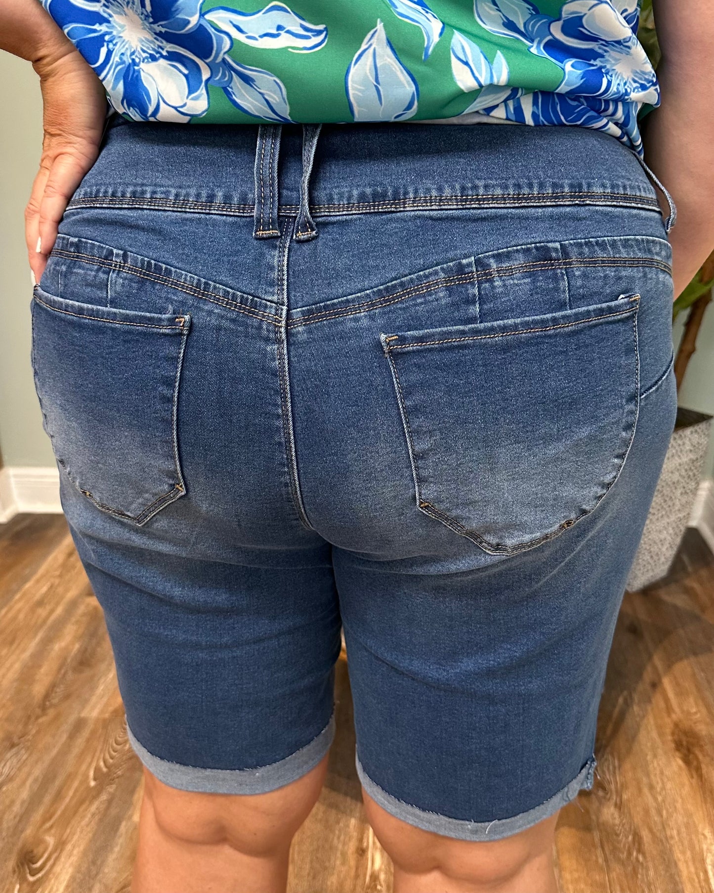 Double Button Bermuda Shorts