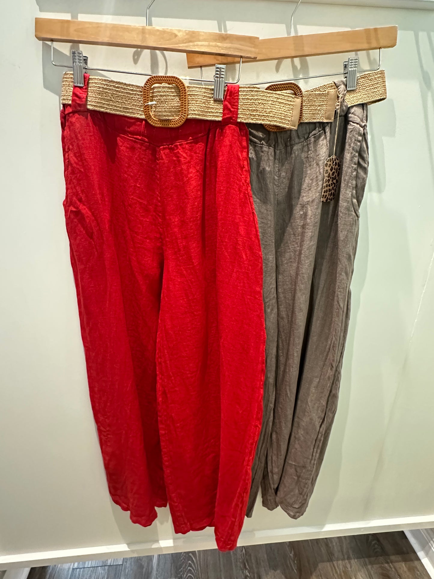 Italian Linen Pant with Belt