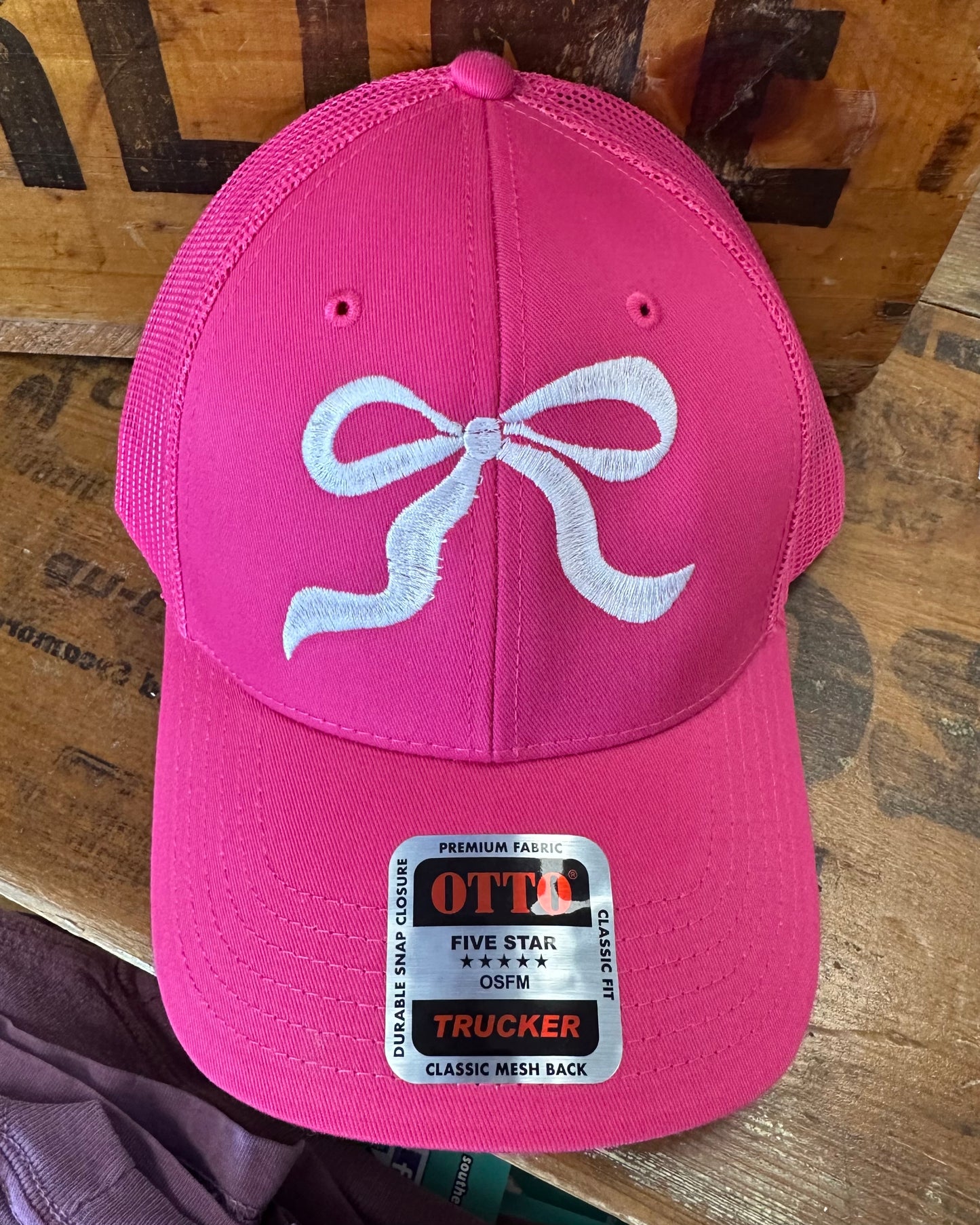 Pink Bow Trucker Hat