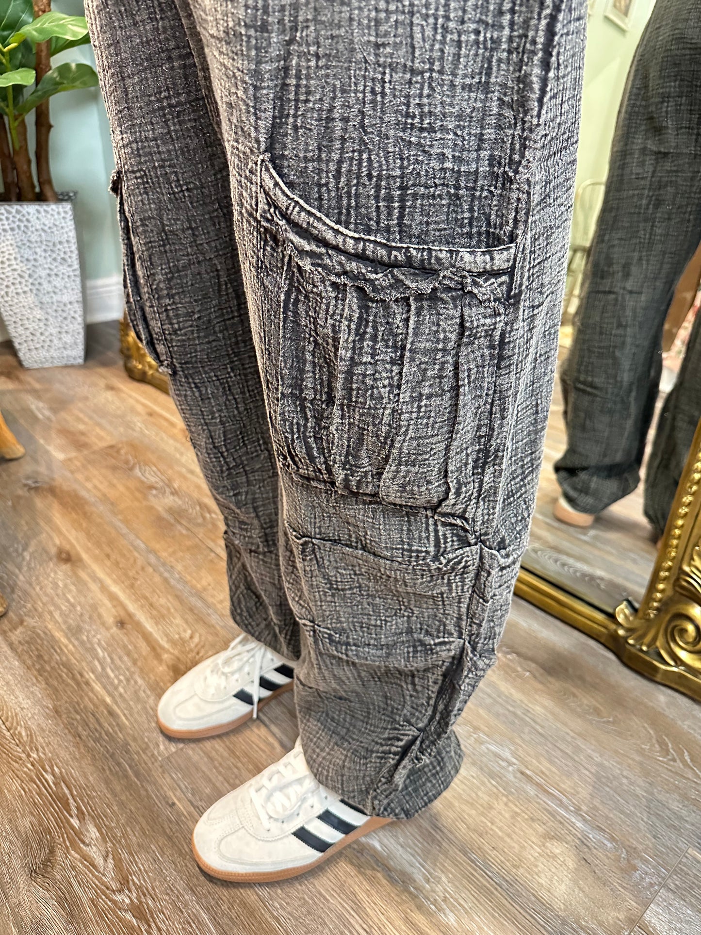 Gauze Joggers with Pocket