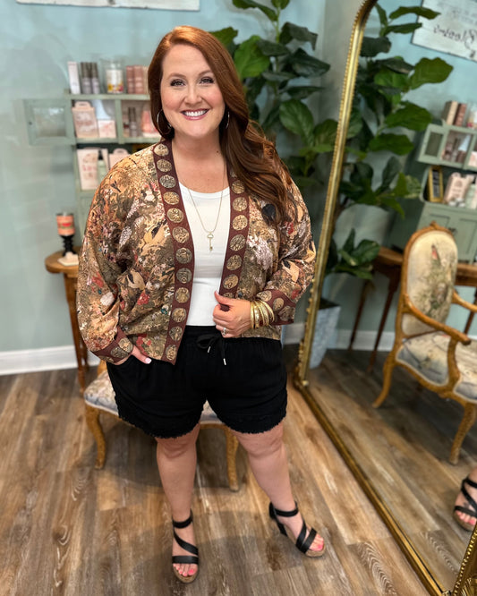 Market of Stars Cropped Kimono