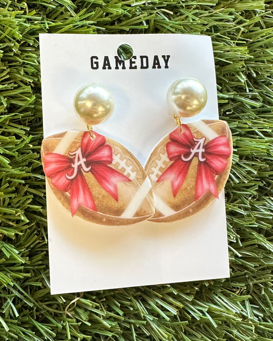 Alabama Football Earrings