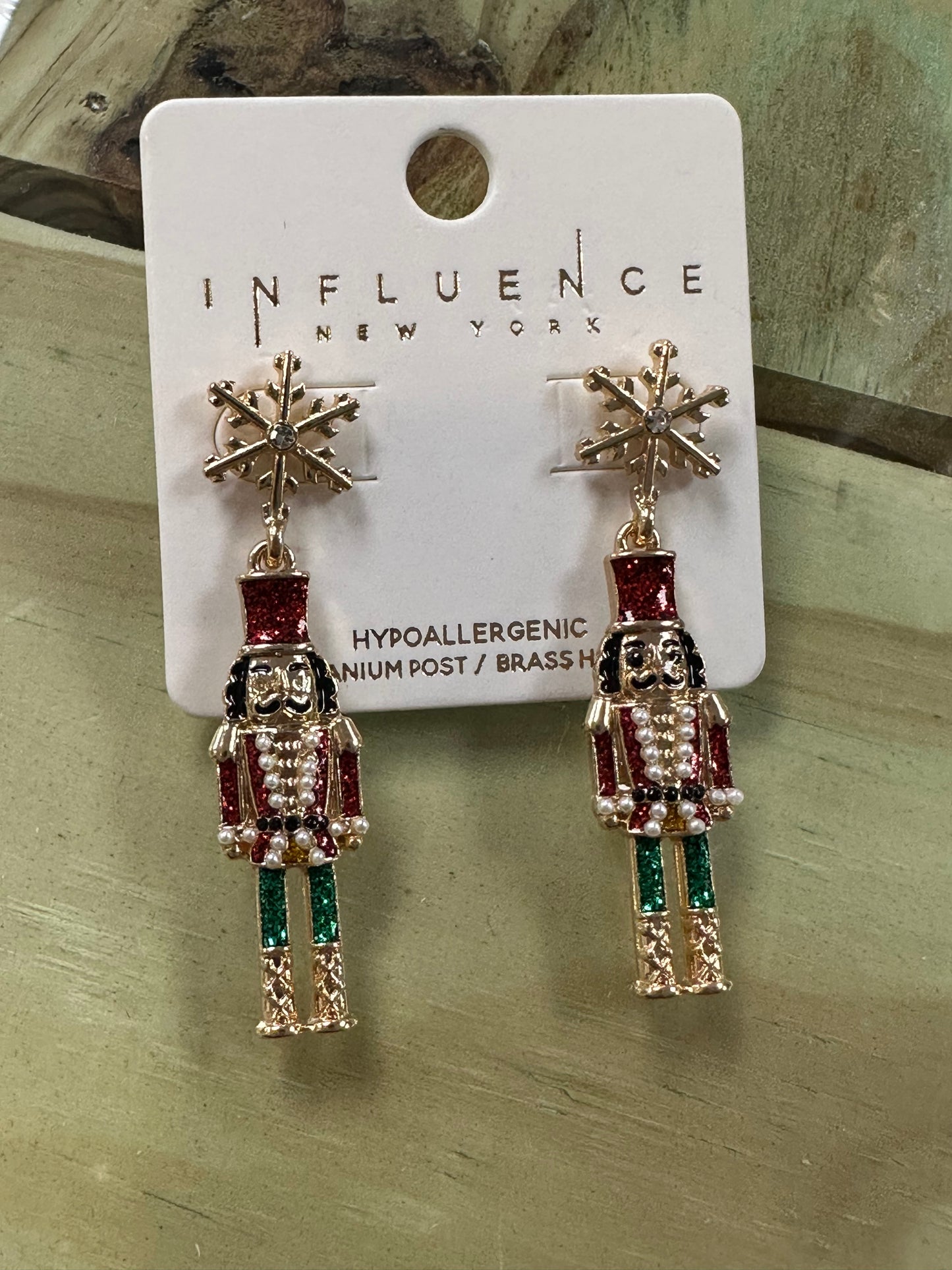 Snowflake and Nutcracker Earrings