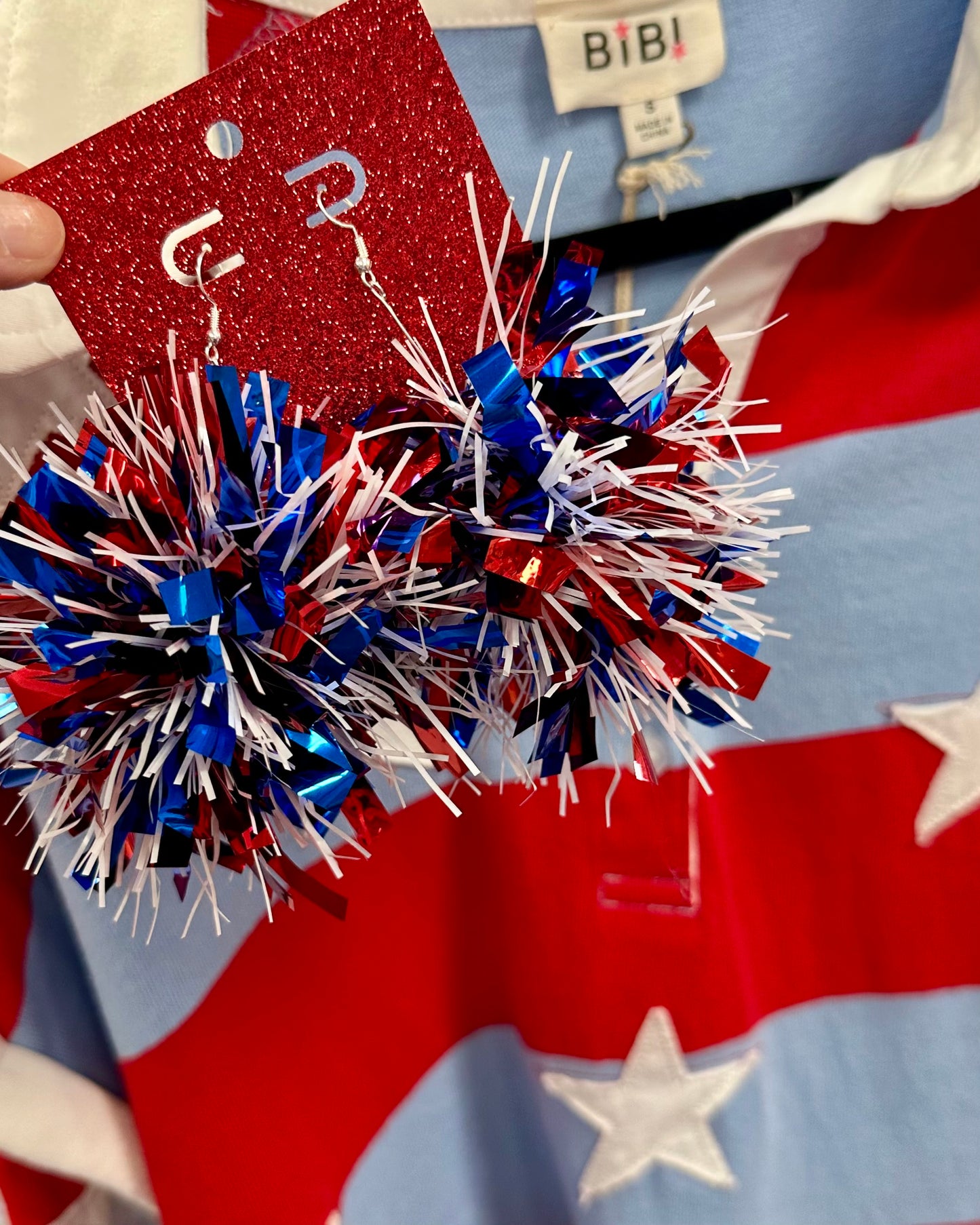 Firework Tinsel Earrings