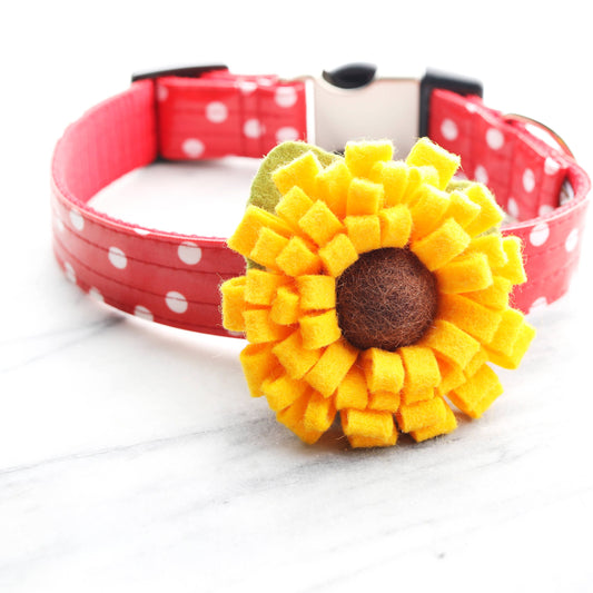 Sunflower Dog Collar Accessory