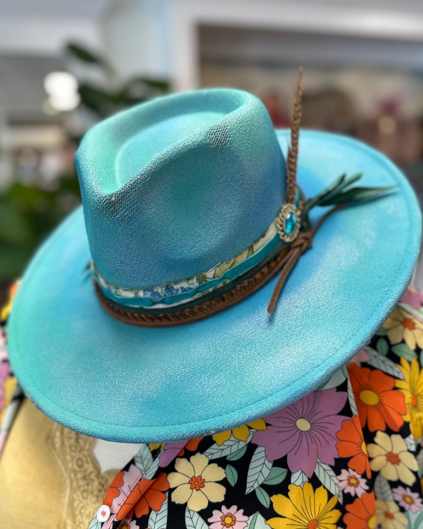 Wild Card - Distressed Flat Brim Hat