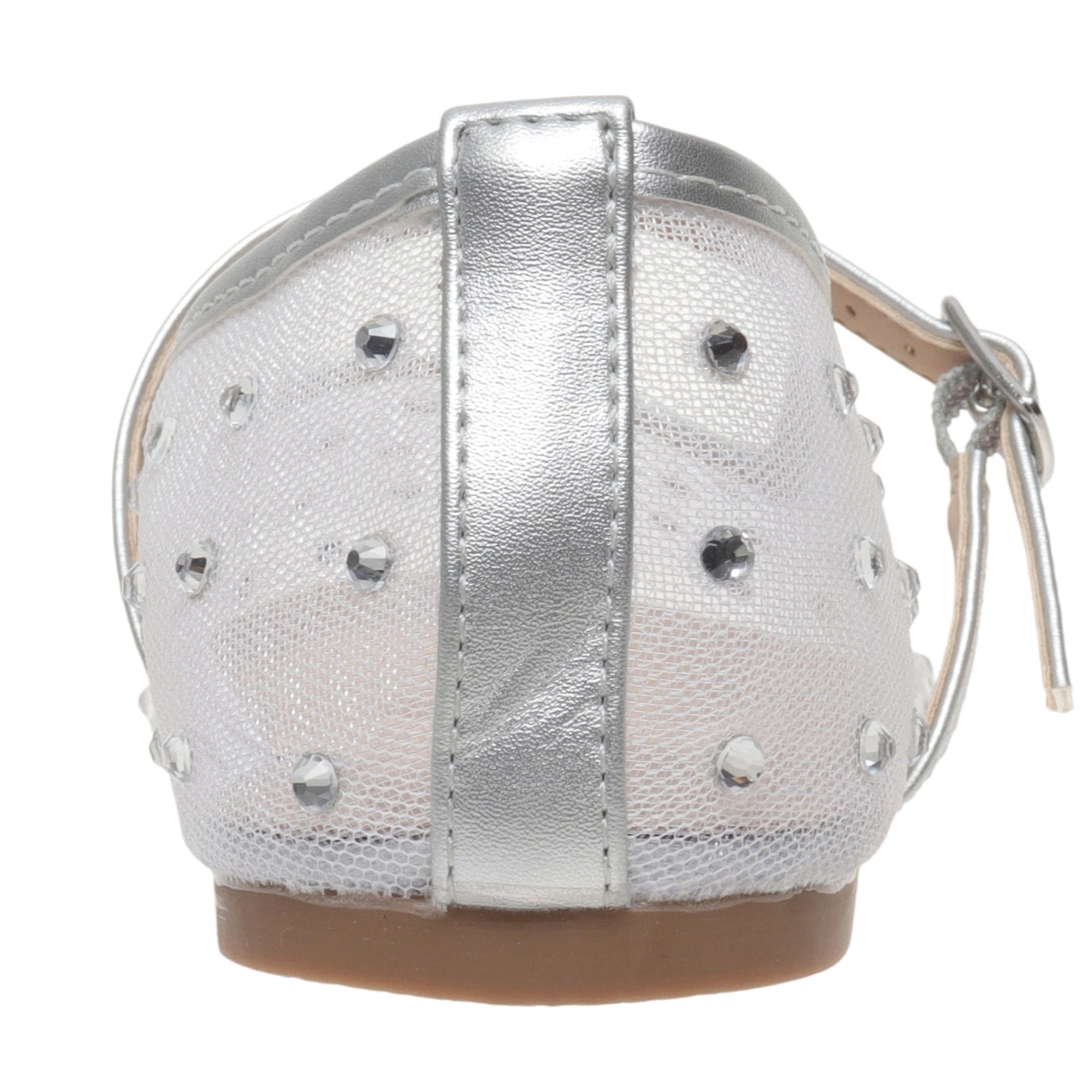 Silver Jeweled Faye Mary Janes