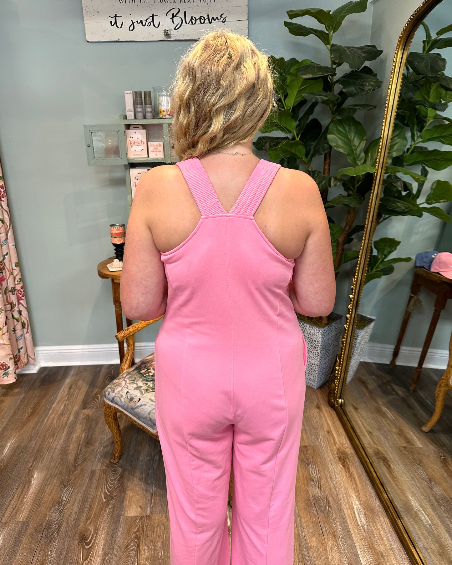 Pink Mineral Wash Jumpsuit