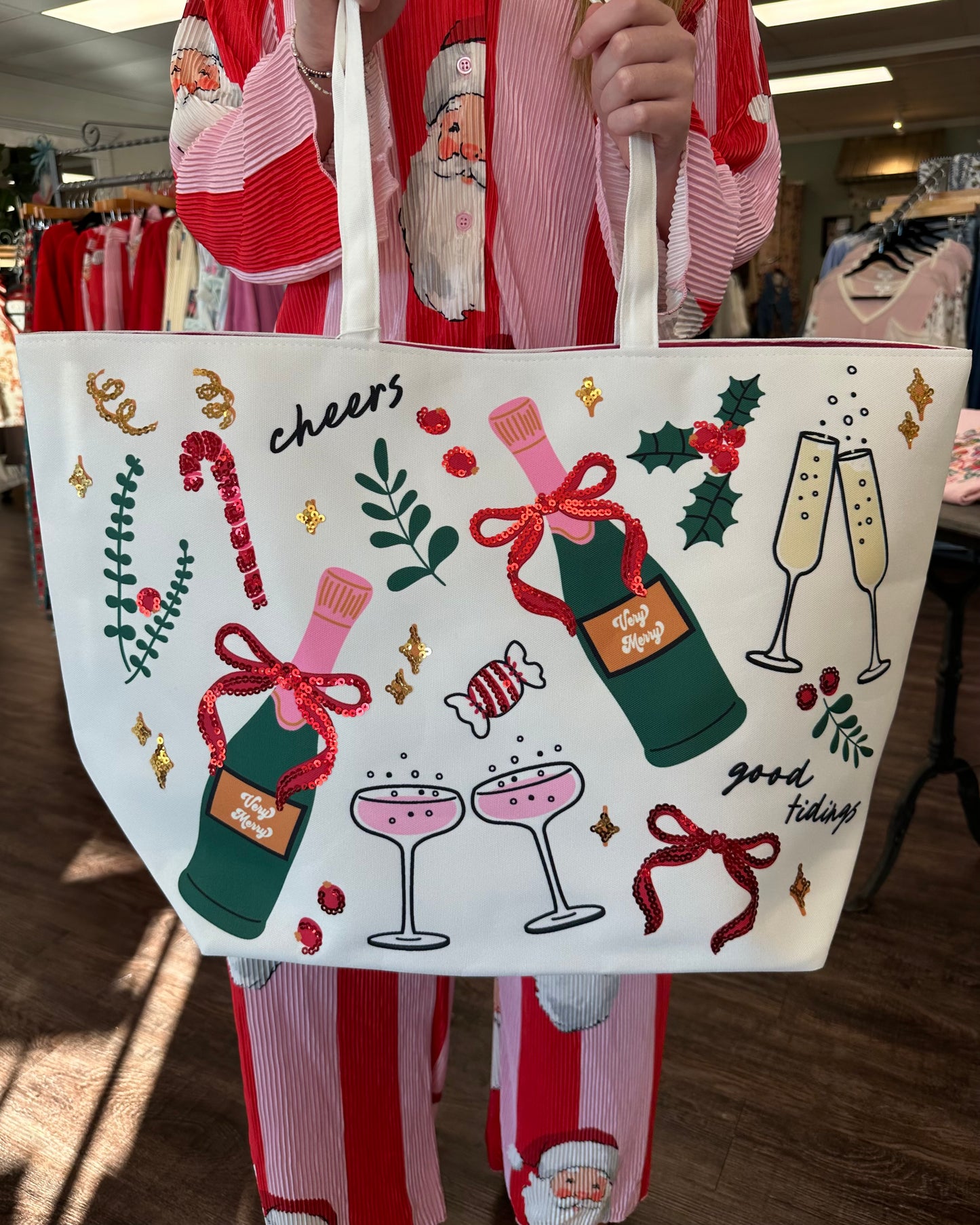 Champagne Bubbles Gift Tote