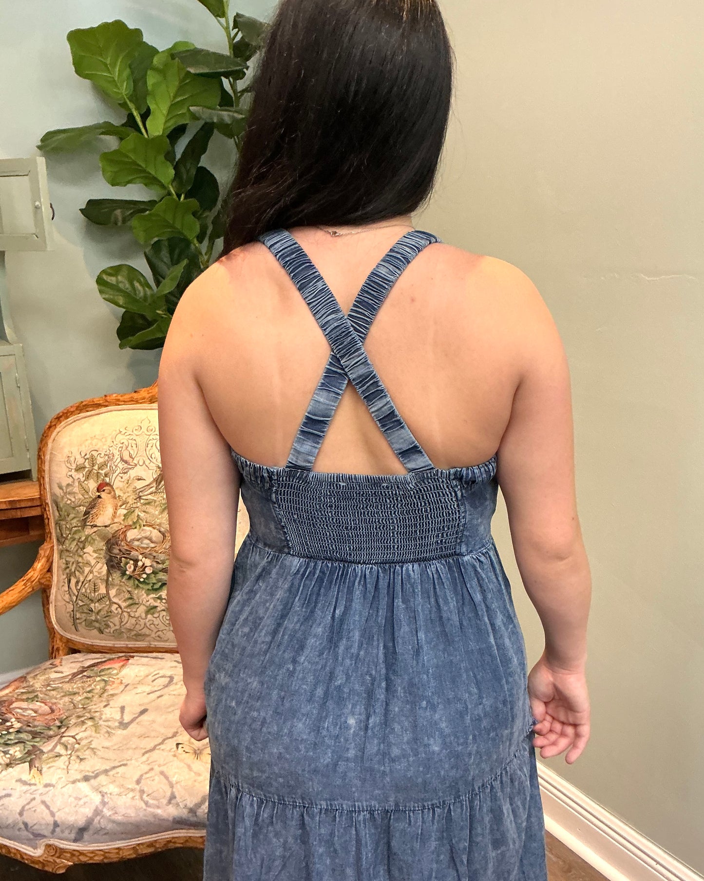 Washed Denim Tencel Dress
