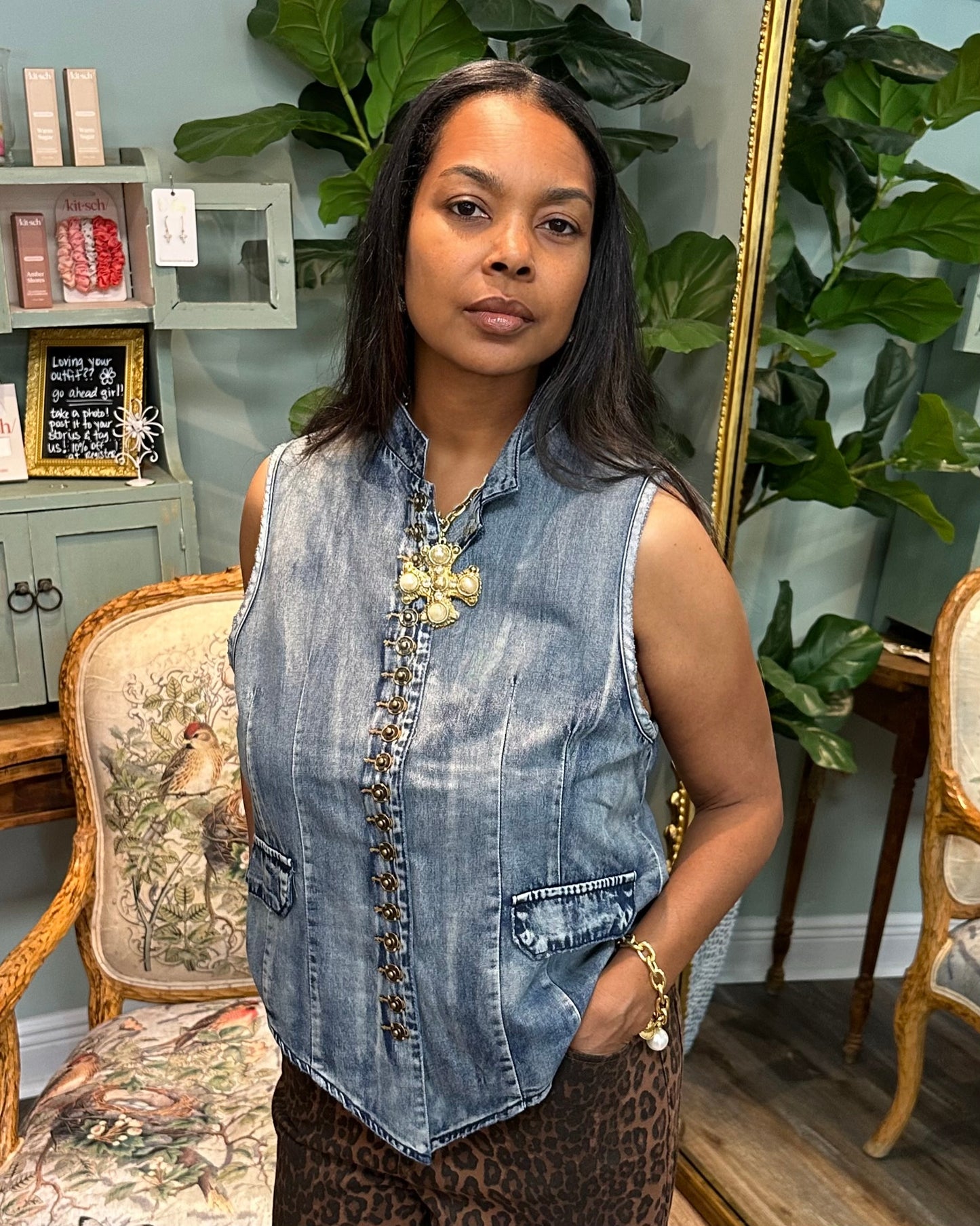 Mesmerized Chambray Vest