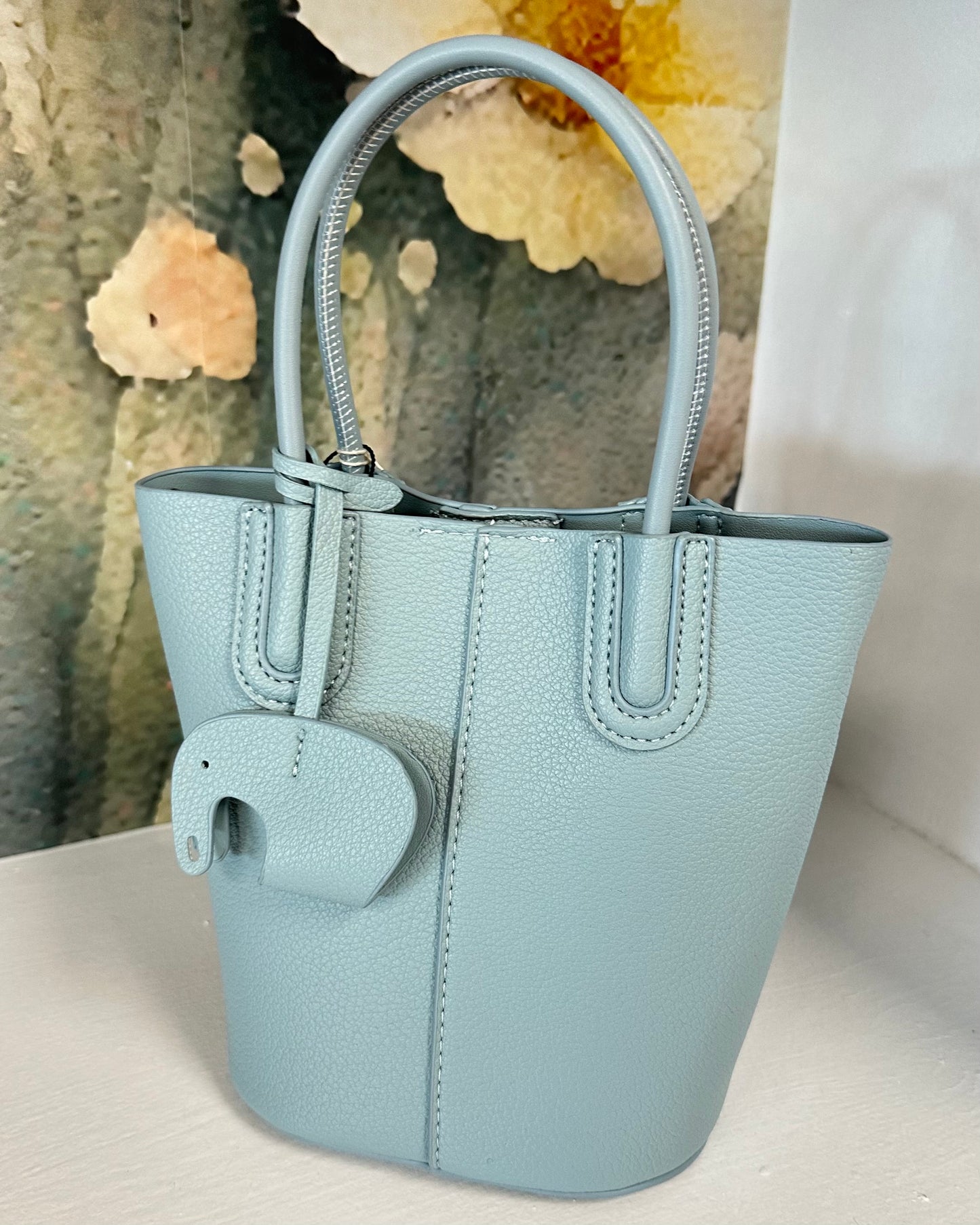 Small Tote/ Crossbody with Bag Charm