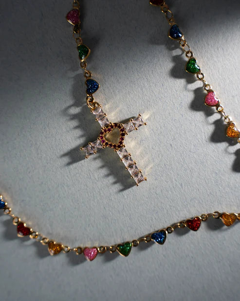 Catholic Y Necklace with Cross
