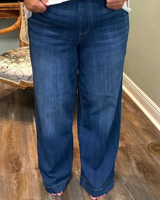 High Rise Pull-On Wide Leg