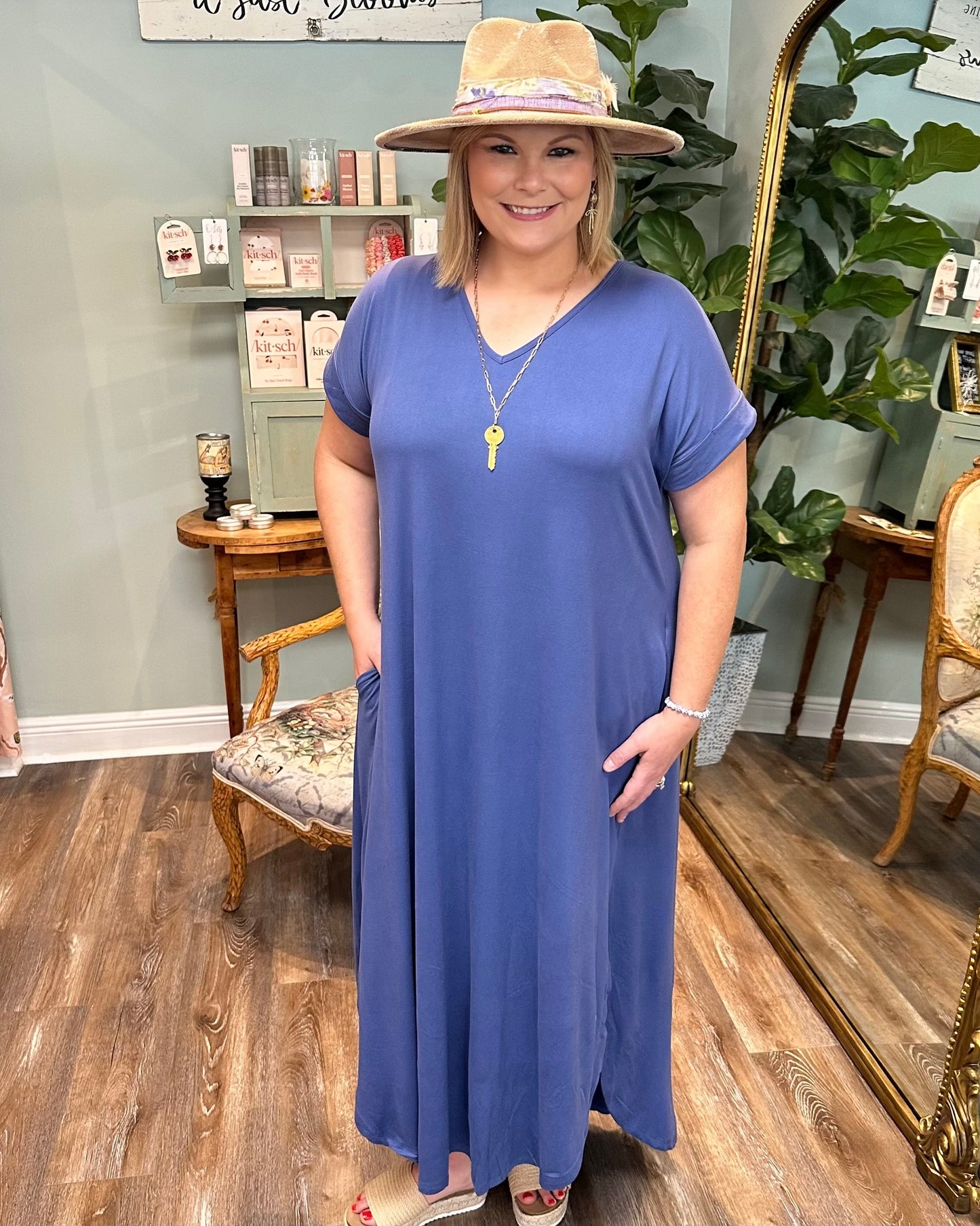 Soft Round Hem Maxi Dress