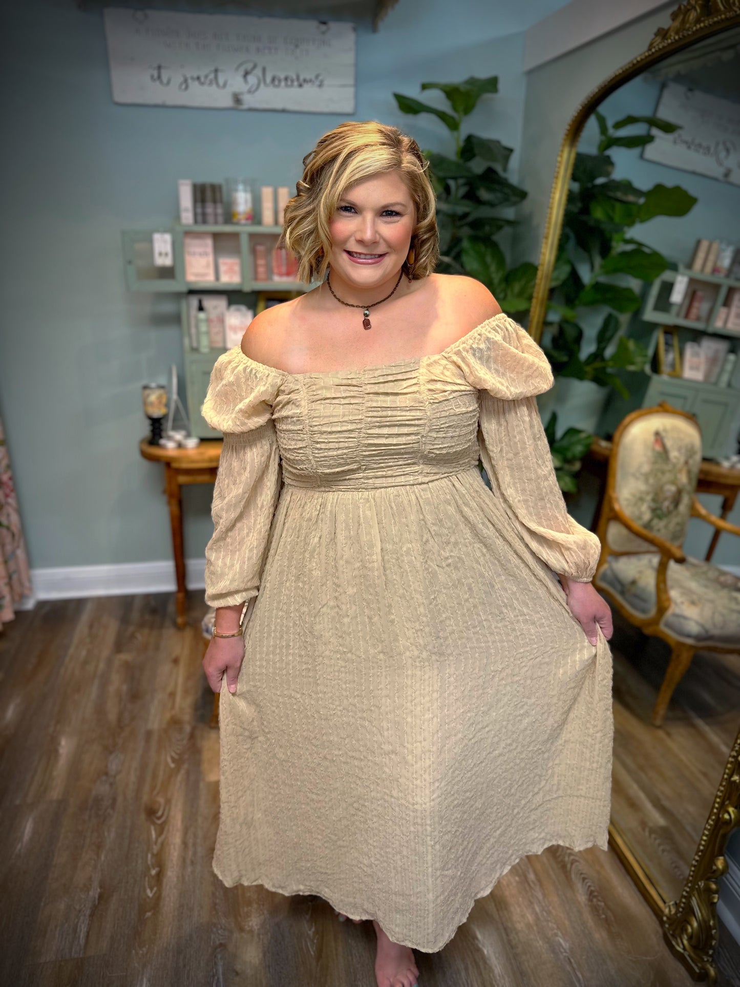 "Lucy" Smocked Maxi Dress