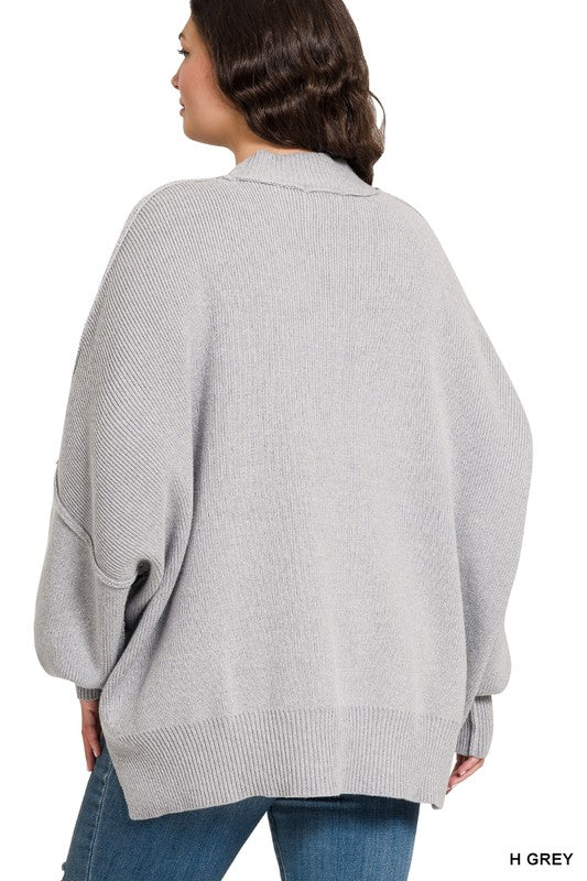 Oversized Sweater with Side Slit