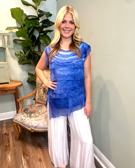 Asymmetrical Ruffle Top