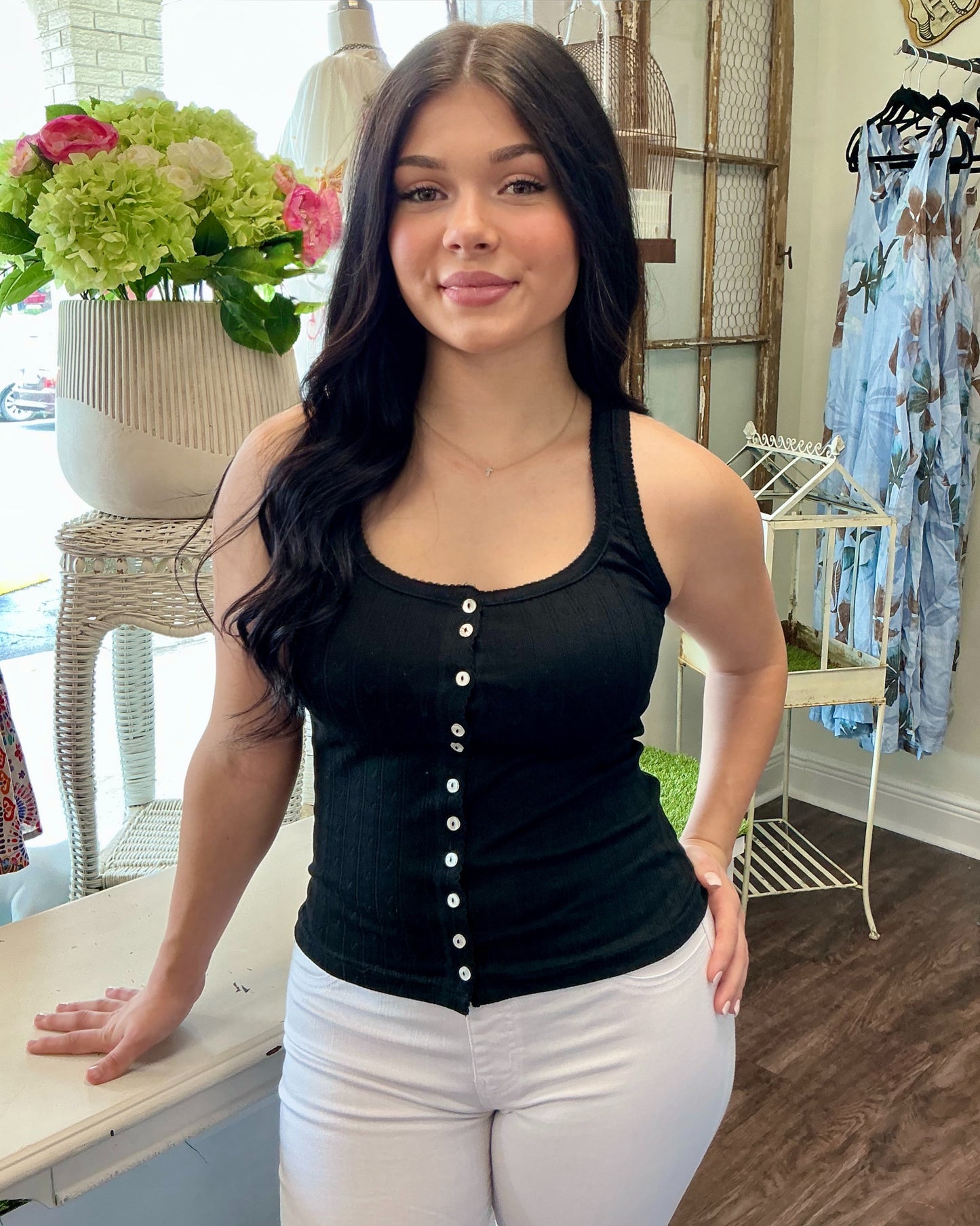 Fitted Black Tank
