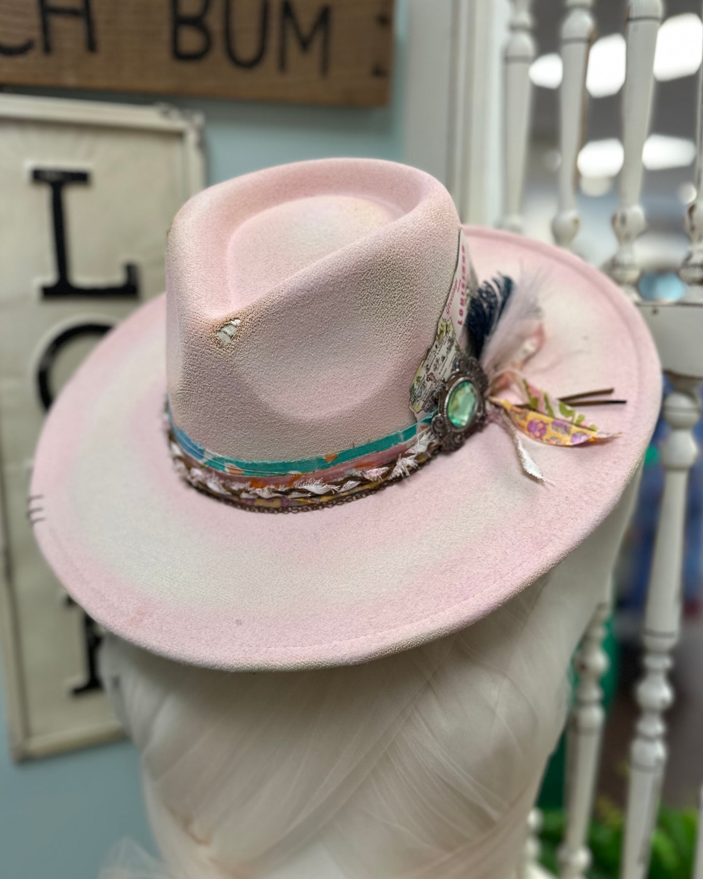 Wild Card - Distressed Flat Brim Hat