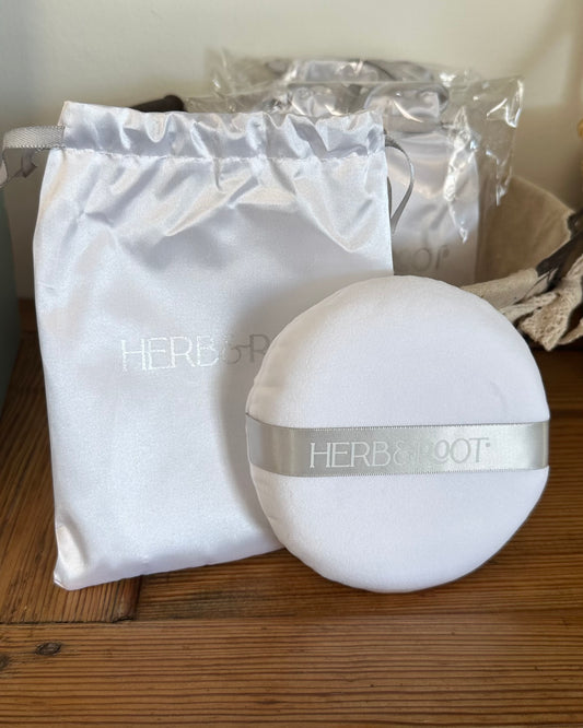 Herb & Root Powder Puff + Satin Storage Bag