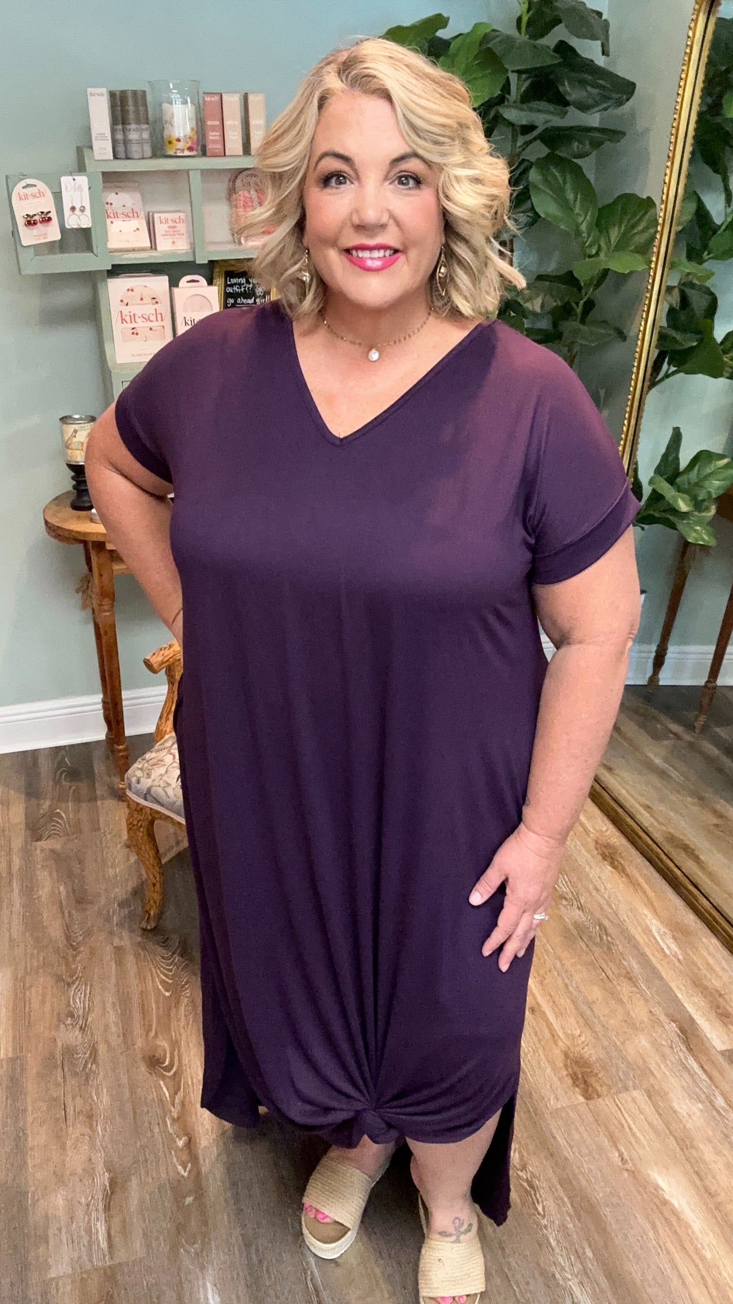 Soft Round Hem Maxi Dress