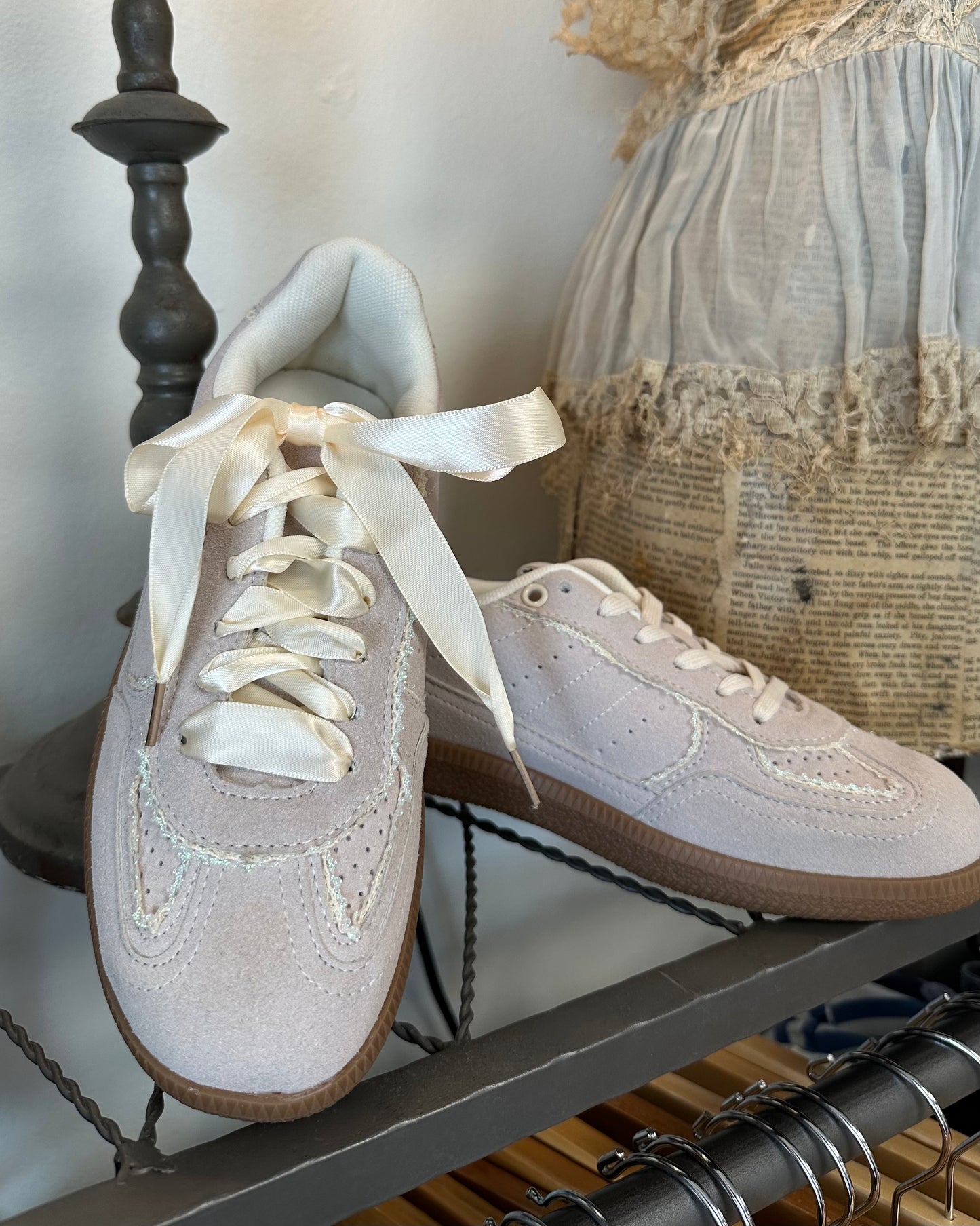 Athletic Shoe with Shimmer Detail