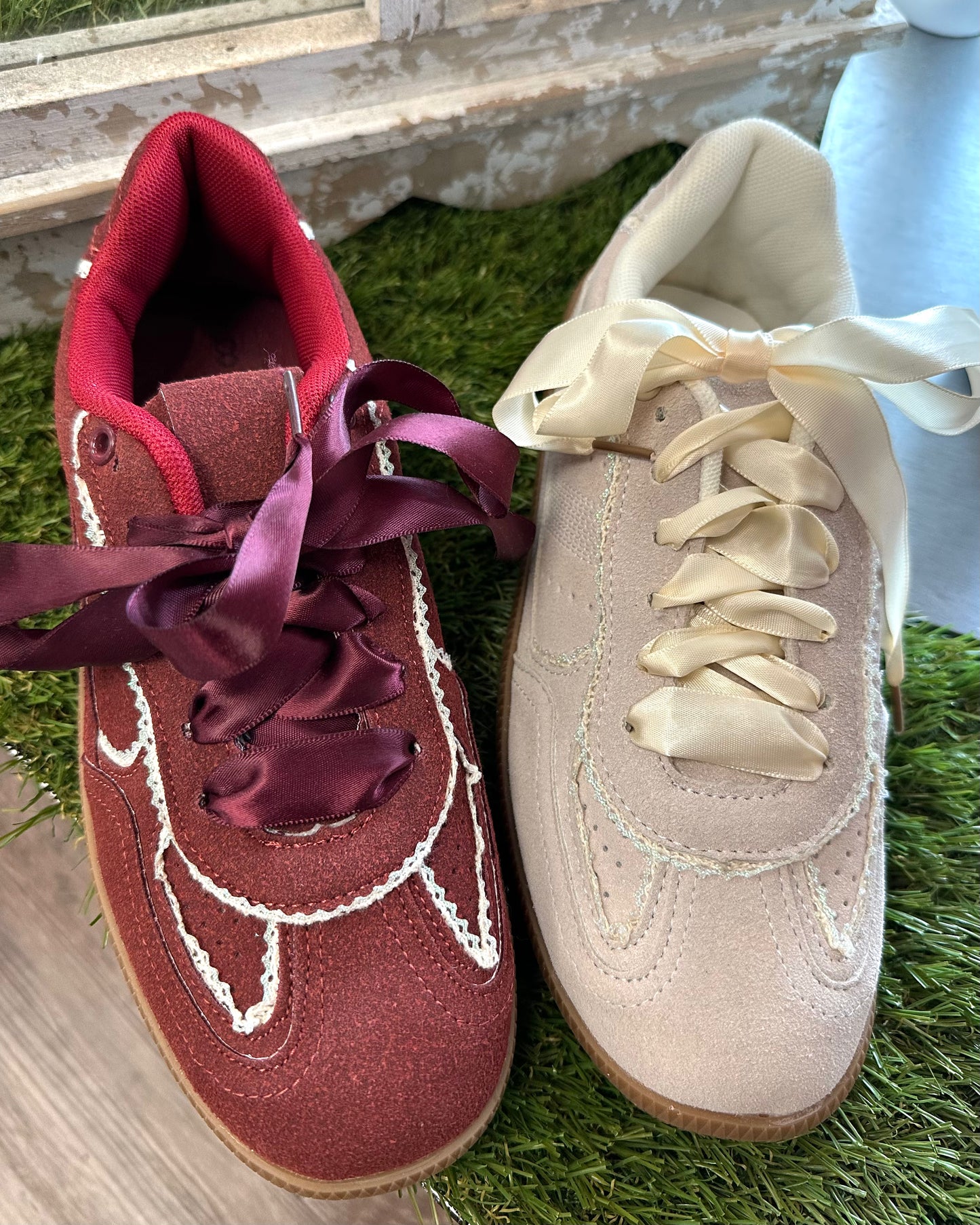 Athletic Shoe with Shimmer Detail