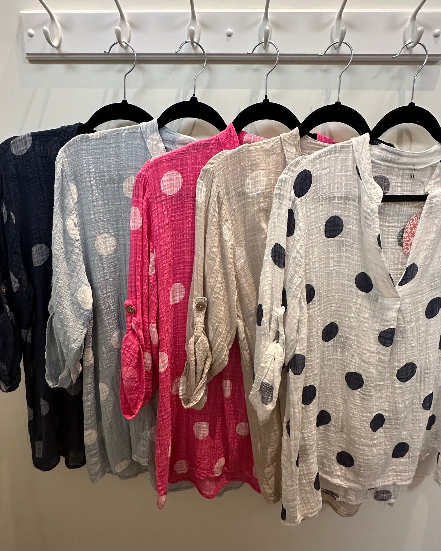 Gauze Polka Dot Top