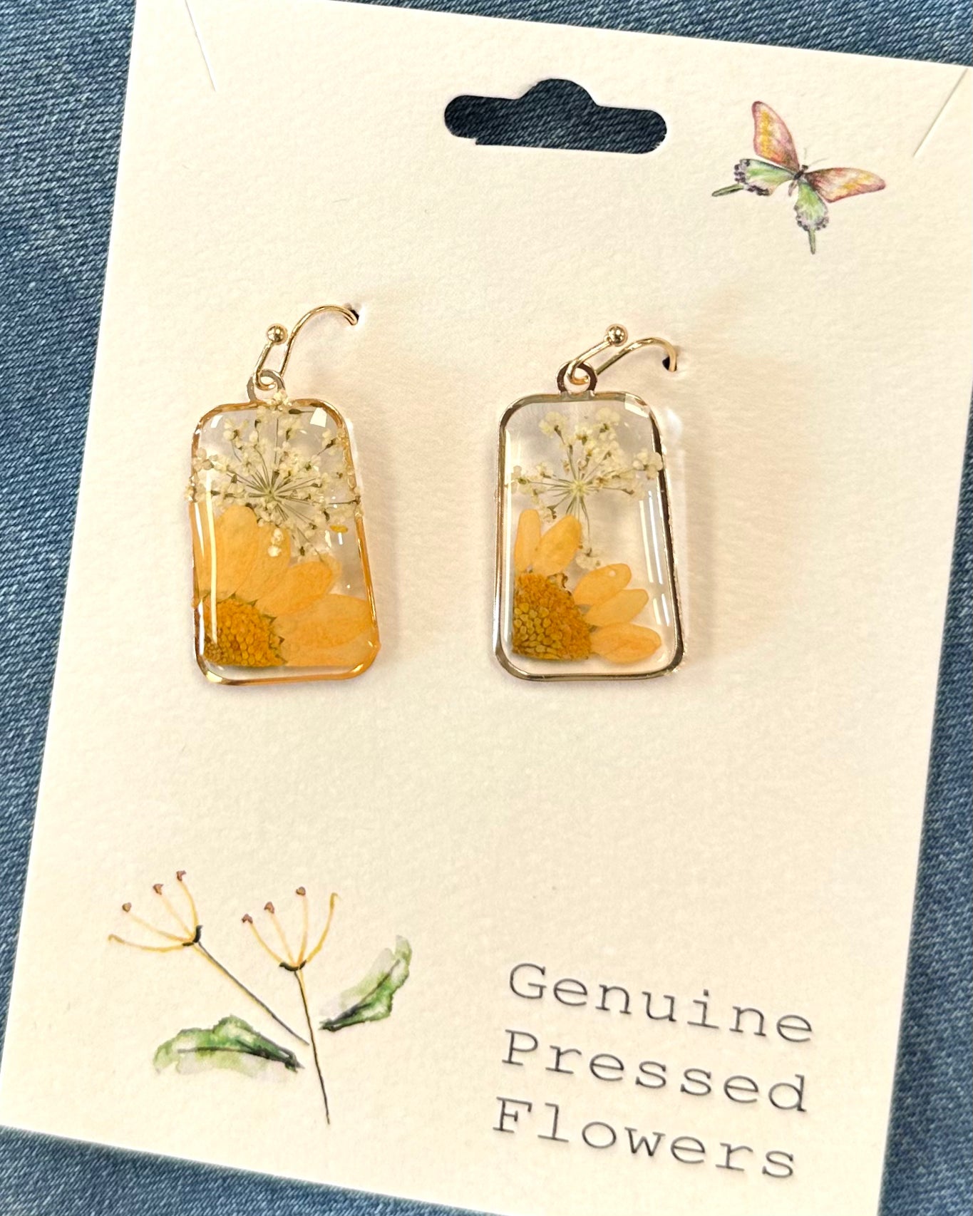 Dried Daisy Earrings
