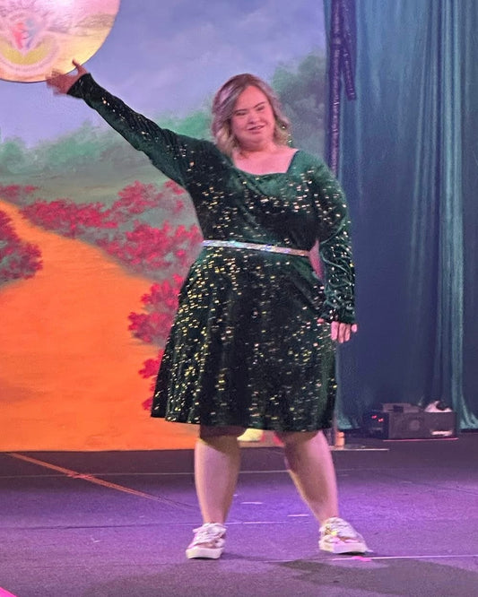 Hunter Green Star Print Dress