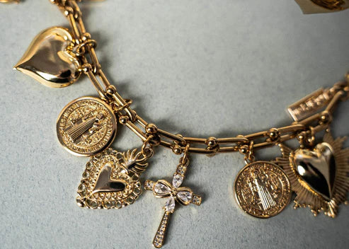 Hearts and Cross Bracelet